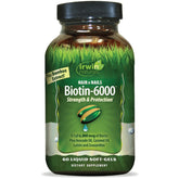 Irwin Naturals Biotin-6000 supplement bottle front view