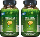 Irwin Naturals Mega D3 & K2 Complex front view of packaging