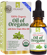 Island Nutrition Organic Oregano Oil Drops 100g front view