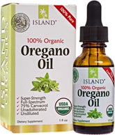 Island Nutrition Organic Oregano Oil Drops 100g front view