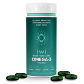 Iwi Vegan Omega-3 Algae Oil Softgels front view
