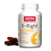 Jarrow Formulas K-Right Vitamin K2 MK-7 and D3 Supplement front view