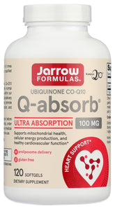 Jarrow Formulas Q-absorb Co-Q10 400mg supplement front view