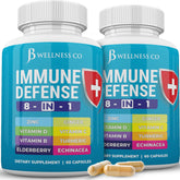 JB Wellness Co Elderberry Capsules front view with packaging