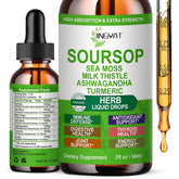 JINGYAT Soursop Liquid Drops front view with 7 botanicals