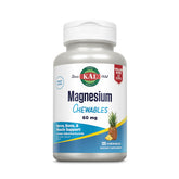 KAL Magnesium Chewable Tablets 60mg pineapple flavour front view