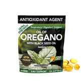 KEHLUSTY Oregano Oil & Black Seed Oil Softgels front view