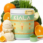 Kiala Nutrition Super Greens Orange Sherbet 322g front view