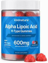 kindnature Alpha Lipoic Acid Gummies front view, mixed berry