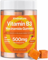 kindnature Niacinamide Gummies 500mg front view of packaging