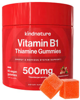 kindnature Thiamine Gummies 500mg front view with packaging