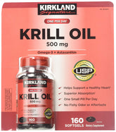 Kirkland Signature Krill Oil 500 mg 80g front view