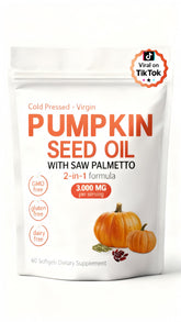 KITABIO Pumpkin Seed Oil & Saw Palmetto softgels front view