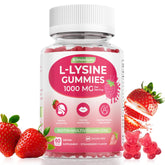 Klinovium L-Lysine Gummies 1000mg strawberry flavour front view