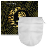 Koa Kava Kava Strainer Bag front view, 10x12 inch size