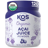 KOS Organic Acai Juice Powder 360g front view