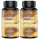 Kraftvoll Turmeric Curcumin Softgels front view with packaging