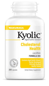 Kyolic Aged Garlic Extract 104 supplement bottle front view