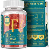 Lazpowfi Biotin Gummies front view with packaging