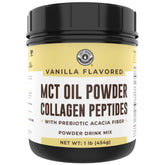 Left Coast Performance MCT Oil Powder front view with packaging