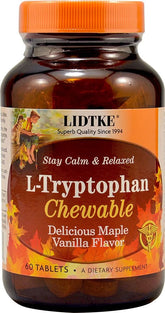 Lidtke L-Tryptophan Chewable Tablets front view with packaging