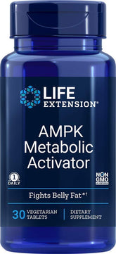 Life Extension AMPK a balanced routine Activator 2 Pack front view with capsules
