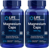 Life Extension Magnesium Caps 500mg 2 Pack front view
