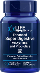 Life Extension support Super daily Enzymes 90 Vegetarian Capsules front view