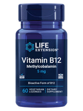 Life Extension Vitamin B12 Methylcobalamin lozenges front view