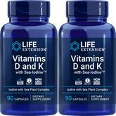 Life Extension Vitamins D & K with Sea-Iodine Supplement front view
