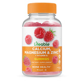 Lifeable Calcium Magnesium Zinc Gummies front view with raspberry flavour