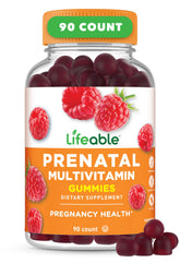 Lifeable Prenatal Vitamin Gummies bottle front view with berry flavour