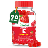 Lifeable Vitamin E Gummies 400 IU front view with berry flavour