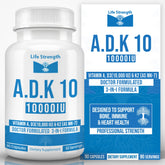 LifeStrength ADK 10 Vitamin Supplement bottle front view