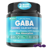 LILICARE GABA Calm Softgels 1000MG front view of bottle