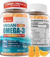 LILICARE Vegan Omega 3 Gummies front view with packaging