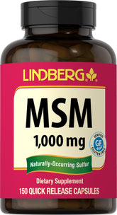 Lindberg MSM Daily Capsules 1000mg front view