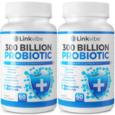 Linkvibe Probiotic Supplement 300 Billion CFU front view