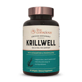 Live Conscious KrillWell Omega 3 Krill Oil 1500mg front view
