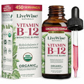 Live Wise Naturals Vitamin B12 Liquid Drops 1000 mcg front view