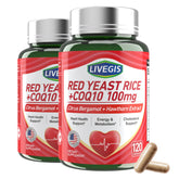 LIVEGIS Red Yeast Rice Supplement bottle front view with 100 capsules