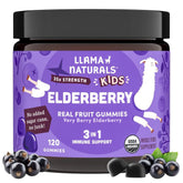 Llama Naturals Elderberry Gummies for Kids front view packaging