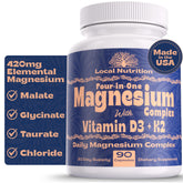 Local Nutrition Magnesium D3 K2 Supplement 90 Capsules front view
