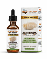 Lone Star Mushrooms Lion's Mane Liquid Drops bottle front view