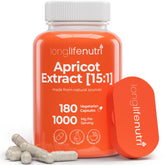 LongLifeNutri Apricot Extract 1000mg bottle front view