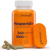 LongLifeNutri Hesperidin Supplement 240 capsules bottle front view