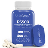 LongLifeNutri Phosphatidylserine Pure 500mg front view of the bottle