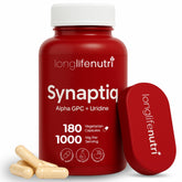 LongLifeNutri Synaptiq 1000mg Choline Supplement bottle front view