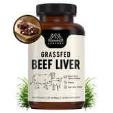 Lonvera Grass Fed Beef Liver Capsules front view with packaging