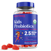 LOVEBUG Organic Strawberry Probiotic Gummies front view